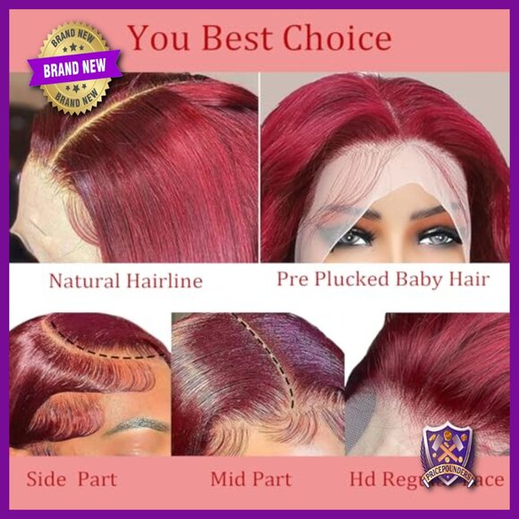 30 Inch Human Hair Lace Front Wig Glueless Straight Full Frontal 13x4 main image 5
